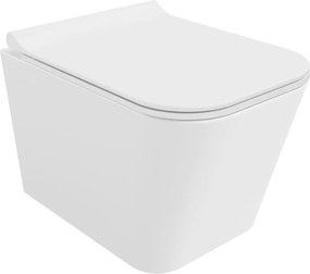Mexen Teo wc чиния Rimless с тънка забавено падаща седалка, дуропласт, бял