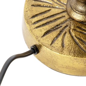 Ар Деко настолна лампа бронз с черен цвят без абажур - Areka