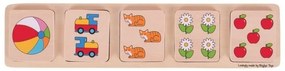 Bigjigs - Дървен образователен пъзел - Повдигни и свържи цифрите