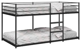 4019880 vidaXL Двуетажно легло без матрак Черно 107x203 cm Стомана