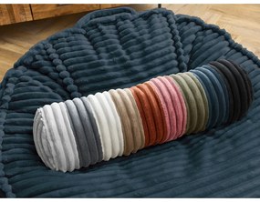 Тъмносин пуф от рипсено кадифе Socrate – Bobochic Paris