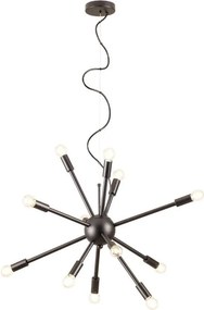 Redo 01-2934 - Полилей на кабел STELLAR 12xE14/25W/230V черен