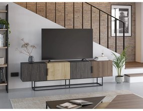 Масичка за телевизор с дъбов декор в естествен цвят 200x55 cm Titan - Marckeric