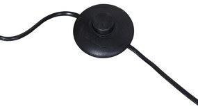 Модерна аркова лампа черна с бяла регулируема без абажур - XXL