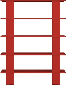 Червена метална библиотека 120x156x37 cm Hes – noo.ma