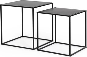 Черни метални масички за кафе в комплект 2 бр. 38x38 cm Alrik – Yes Everyday