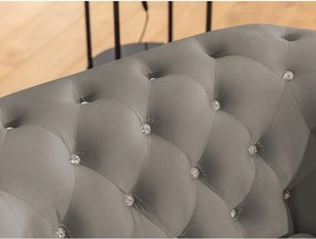 Сив кадифен разтегателен ъглов диван (ляв ъгъл L форма) York Blik – Ropez