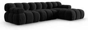 Диван от черно кадифе 285 cm Bellis - Micadoni Home