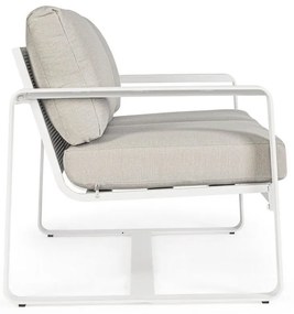 Бял алуминиев градински диван Merrigan – Bizzotto