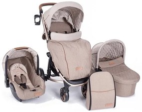 Бебешка количка 3в1 Madrid KIKKABOO - Beige