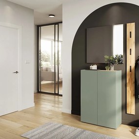 Светлозелен комплект за коридор от декор от дъб 104x200x33 cm Alviano – Germania