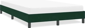 4101400 vidaXL Рамка за легло без матрак Тъмнозелено 120x220 cm Кадифе