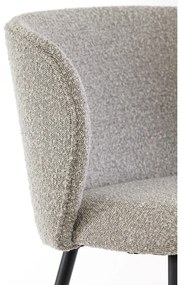 Сив тапициран трапезен стол Elyna – Light &amp; Living