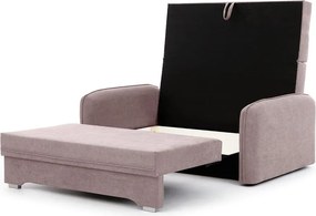 Розов шенилов разтегателен диван с място за съхранение 155 cm Laine – ELTAP