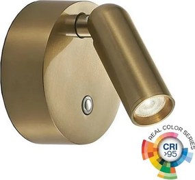 Ideal Lux - димируемо презареждаемо стенно точково LED осветително тяло BEAN LED/3W/5V CRI95 месинг