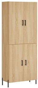 3195686 vidaXL Висок шкаф, дъб сонома, 69,5x34x180 см, инженерно дърво