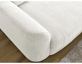 Бял шенилов ъглов диван (десен ъгъл) Leonore – Bobochic Paris