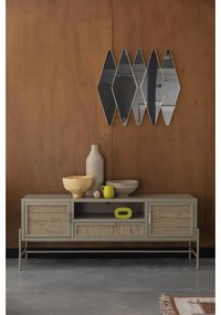 Черна маса за телевизор от масивна ела 148x60x38 cm Yasu – Dutchbone