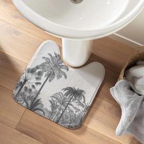 Черно-бежов килим за баня WC 45x45 cm Cocoty – douceur d'intérieur