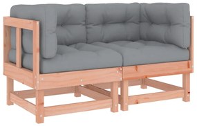 825455 vidaXL Ъглови дивани с възглавници, 2 бр, дугласко дърво масив