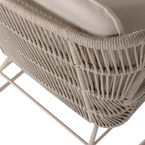 Бежов градински стол метален/подплатен Grace – WOOOD