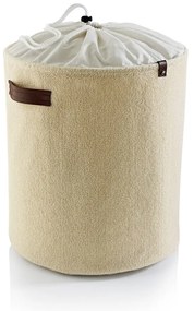 Бежов текстилен кош за пране 49 l – Mioli Decor