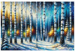 Тапет – Цветна зимна гора