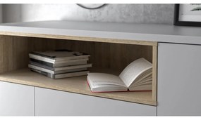 Бял скрин 176x90x49 cm Roomers – Tvilum