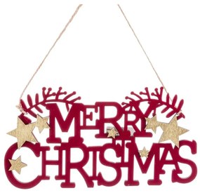Дървена висяща коледна украса 22 cm Merry Christmas – Casa Selección