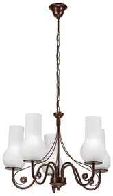 Brilagi - LED Пендел COTTAGE 5xE14/40W/230V кафяв/бял