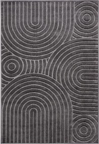 Антрацитен килим 67x120 cm Iconic Wave - Hanse Home