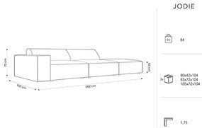 Бежов ъглов диван (десен ъгъл) Jodie - Micadoni Home