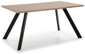 Маса за хранене с дъбов плот 90x160 cm Texas - Marckeric