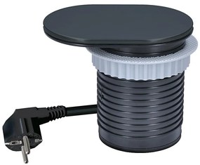 Solight PP124CB-PD20 - Вградена розетка 20 W, 1× контакт + USB A и C, черна