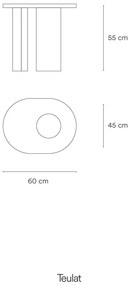 Сгъваема маса в ясен 60x45 cm Nori - Teulat