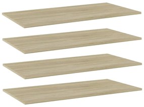 805304 vidaXL Рафтове за етажерка, 4 бр, дъб сонома, 80x20x1,5 см, ПДЧ