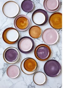 Черна/лилава глинена купичка Gastro Black/Purple – Bitz