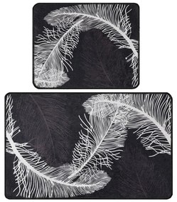 Антрацитни килими за баня в комплект от 2 бр. 60x100 cm Alisan – Foutastic