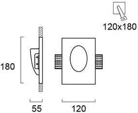 Аплика Точкова светлина Viokef Aster-12 x 5,5 x 18 См.