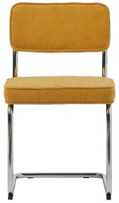 Жълт велурен трапезен стол Rupert – Unique Furniture