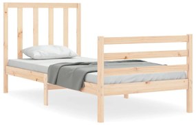 3193776 vidaXL Рамка за легло без матрак, 90x200 см, масивна чамова дървесина