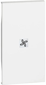 BTICINO Лицев панел за ключ със символ "вентилатор" 2 мод. цвят Бял Living Now  - KW01M2RN