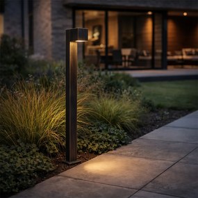 Индустриална стоеща лампа за външно ползване антично злато 80 см IP44 - Baleno