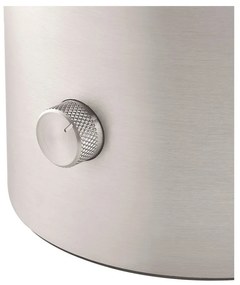 Алуминиева LED настолна лампа в сребрист цвят със стъклен абажур (височина 32 cm) Iris – Blomus