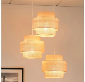 Brilagi - Полилей SPACE YUTE 3xE27/15W/230V кремаво/бяло