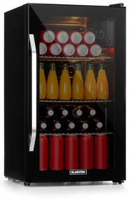 Klarstein Beersafe XXL Onyx, охладител за напитки, D, LED, 3 метални решетки, стъклена врата, onyx