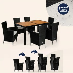 Градински комплект от 7 части Corfu, изработен от полиратан - маса + 6 стола