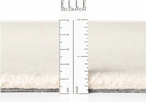 Кремав ръчно изработен вълнен кръгъл килим ø 200 cm Puristic Knots – Elle Decoration