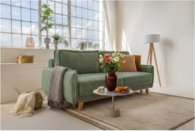 Светлозелен разтегателен диван от рипсено кадифе 218 cm Tori – Bonami Selection