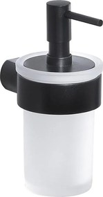 Gedy - Стенен дозатор за течен сапун PIRENEI 110 ml опалово стъкло/матово черно